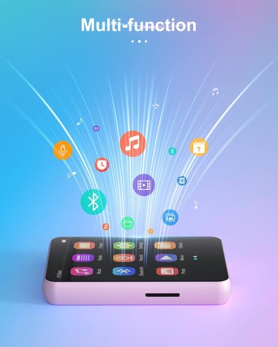 Reproductor De Música Mp3 Mp4 Rosa Bluetooth Audífonos 64 gb 