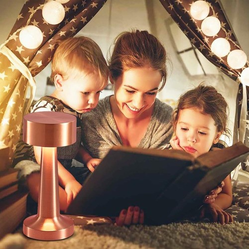 Lámparas Mesa Escritorio Recargables Decorativas Noche Led Cobre-Mancuerna
