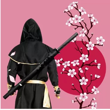 Sombrilla Katana Paraguas Samurai Demon Slayer Lluvia Agua Color Negro T