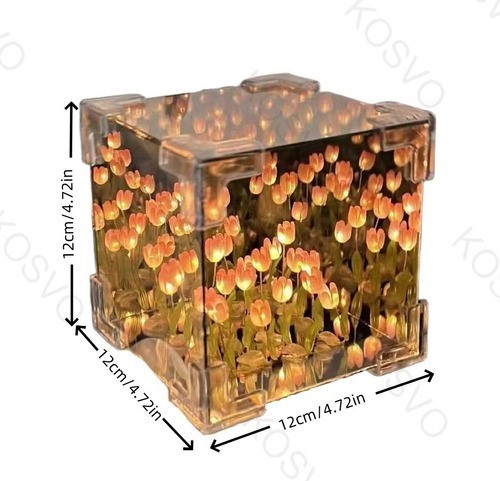 21 Diy Cubo De Rubik Lámpara Noche De Tulipanes Con Espejo