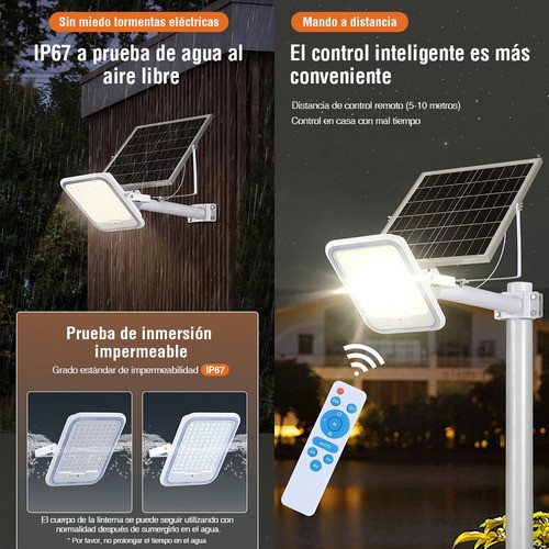 Lámpara Led Solar Luminaria Suburbana Alumbrado Publico 300w