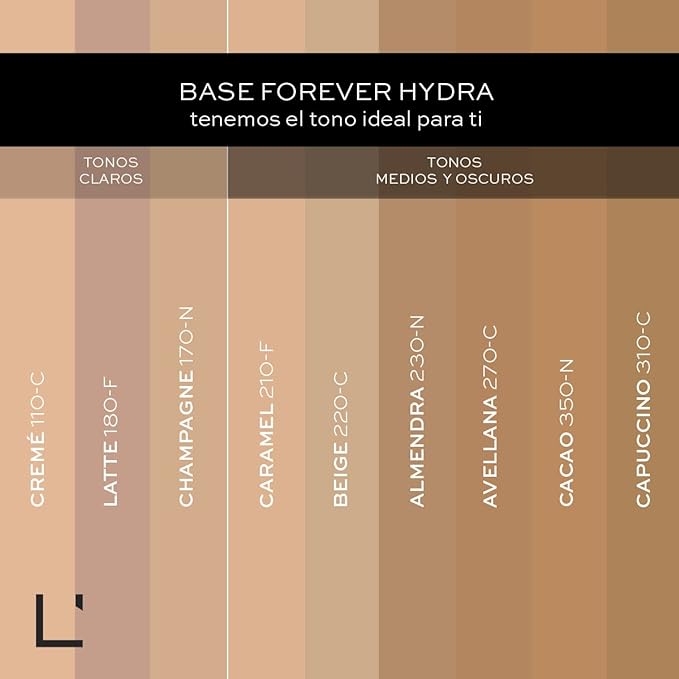 A L'BEL - Base de Maquillaje Forever Hydra de Larga Duración 27ml - Caramel 210-F.