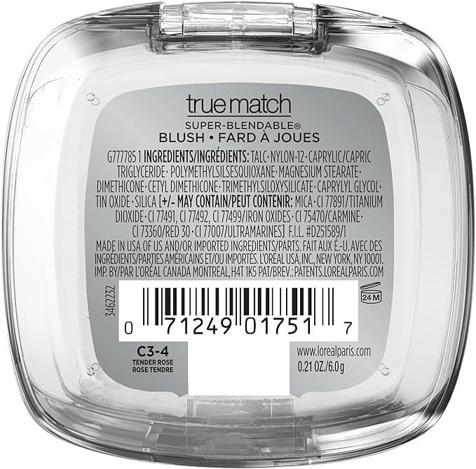 A L'Oreal Paris True Match Blush, Tender Rose, 0.21 Ounces.