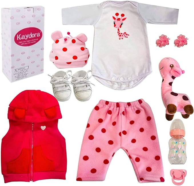 A VOICEPTT Bebé Reborn Muñeca Simulado Cuerpo Silicona Algodón, Reborn Baby Silicone de Juguete 47cm.