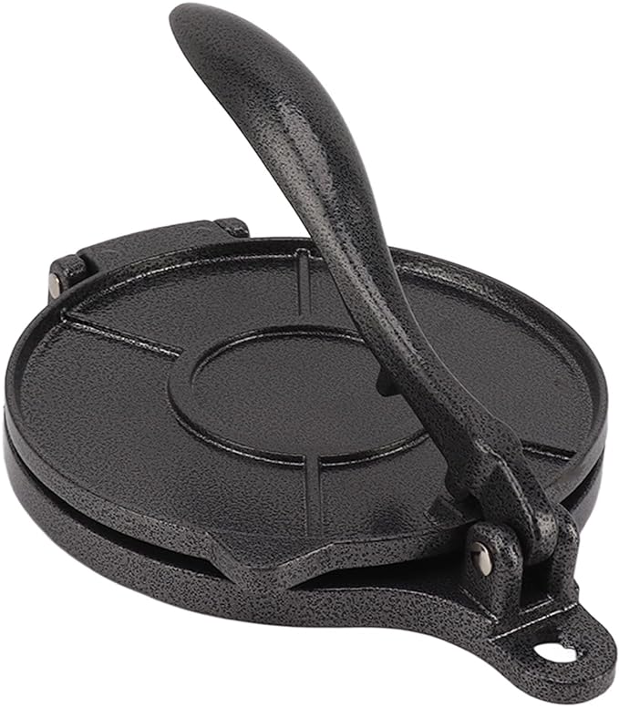 Prensa Manual para Tortillas de Aleación de Aluminio, Eficiente y Conveniente, Diseño Multifuncional para Pasteles de Mano y Más (16cm negro).