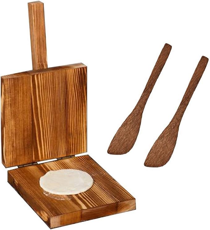 Tortilla Press Wood, Log Wood Dumpling Maker, mano de obra fina para comedor para el hogar.