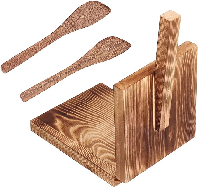 Tortilla Press Wood, Log Wood Dumpling Maker, mano de obra fina para comedor para el hogar.