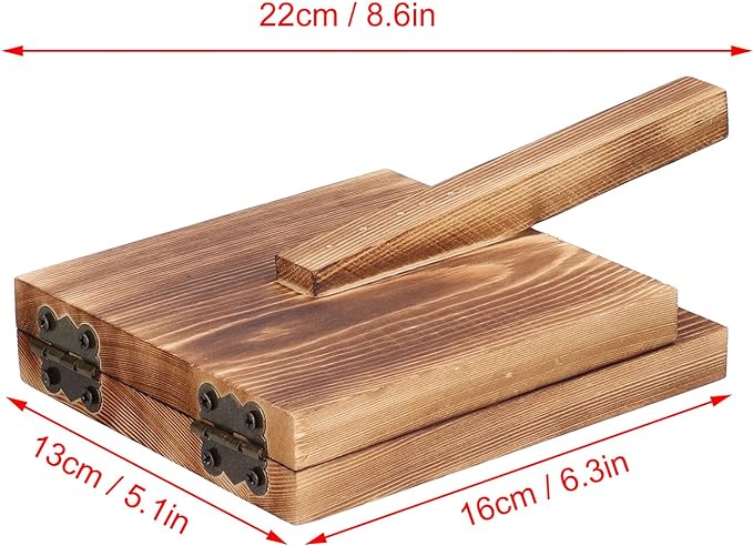 Tortilla Press Wood, Log Wood Dumpling Maker, mano de obra fina para comedor para el hogar.