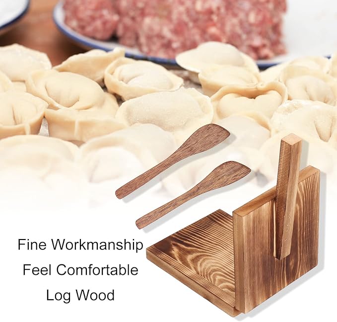 Tortilla Press Wood, Log Wood Dumpling Maker, mano de obra fina para comedor para el hogar.