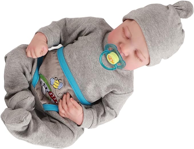 A  Muñeca Reborn de 19 Pulgadas, bebé Recién Nacido de Simulación con Cuerpo de Silicona Suave, Características Realistas, Regalos Ideales para Niños, Bañable (a).