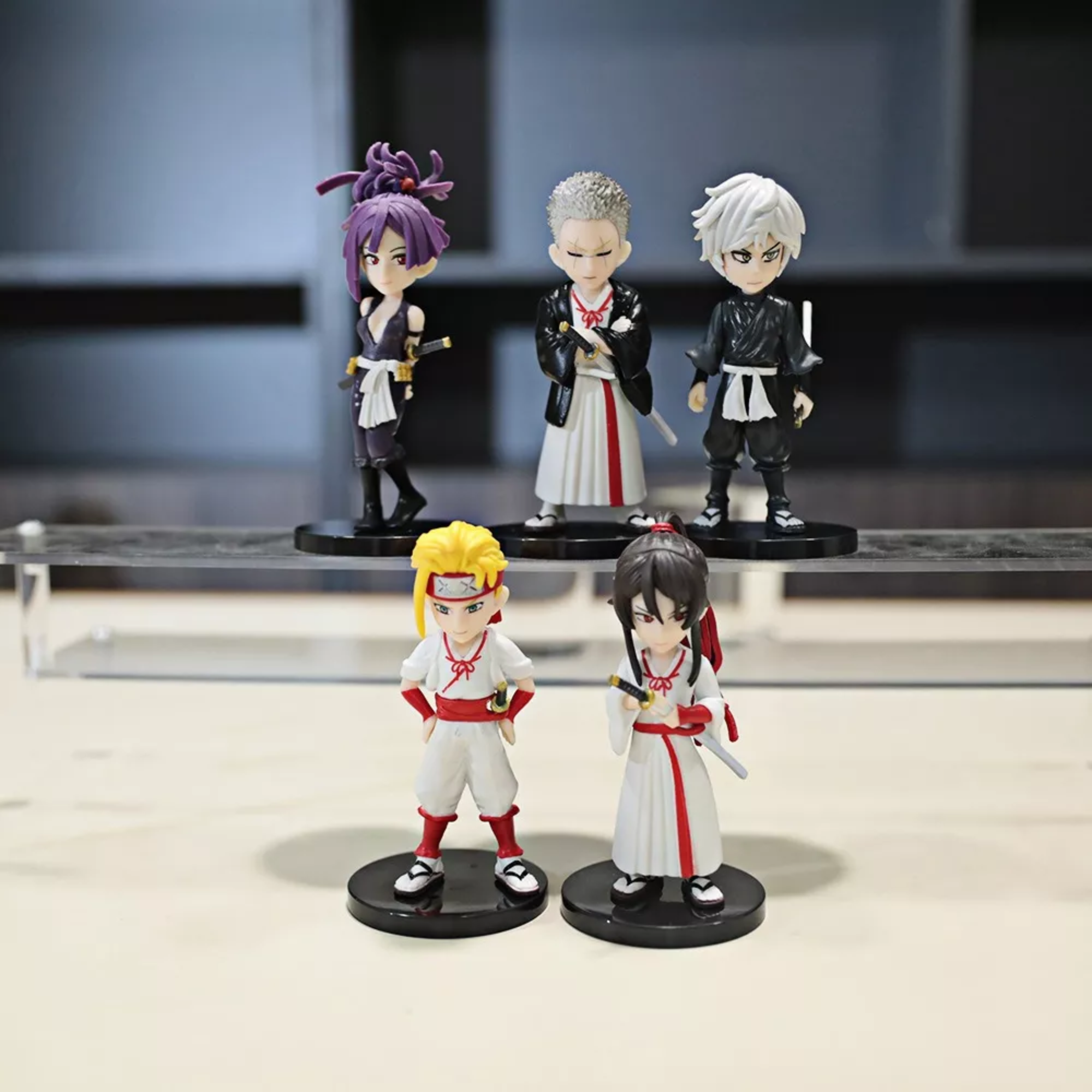 Hell's Paradise Set 5 Mini Figuras Yuzuriha Gabimaru Yamada Figuras de Anime Coleccionables, Estatuas Chibi de Anime 