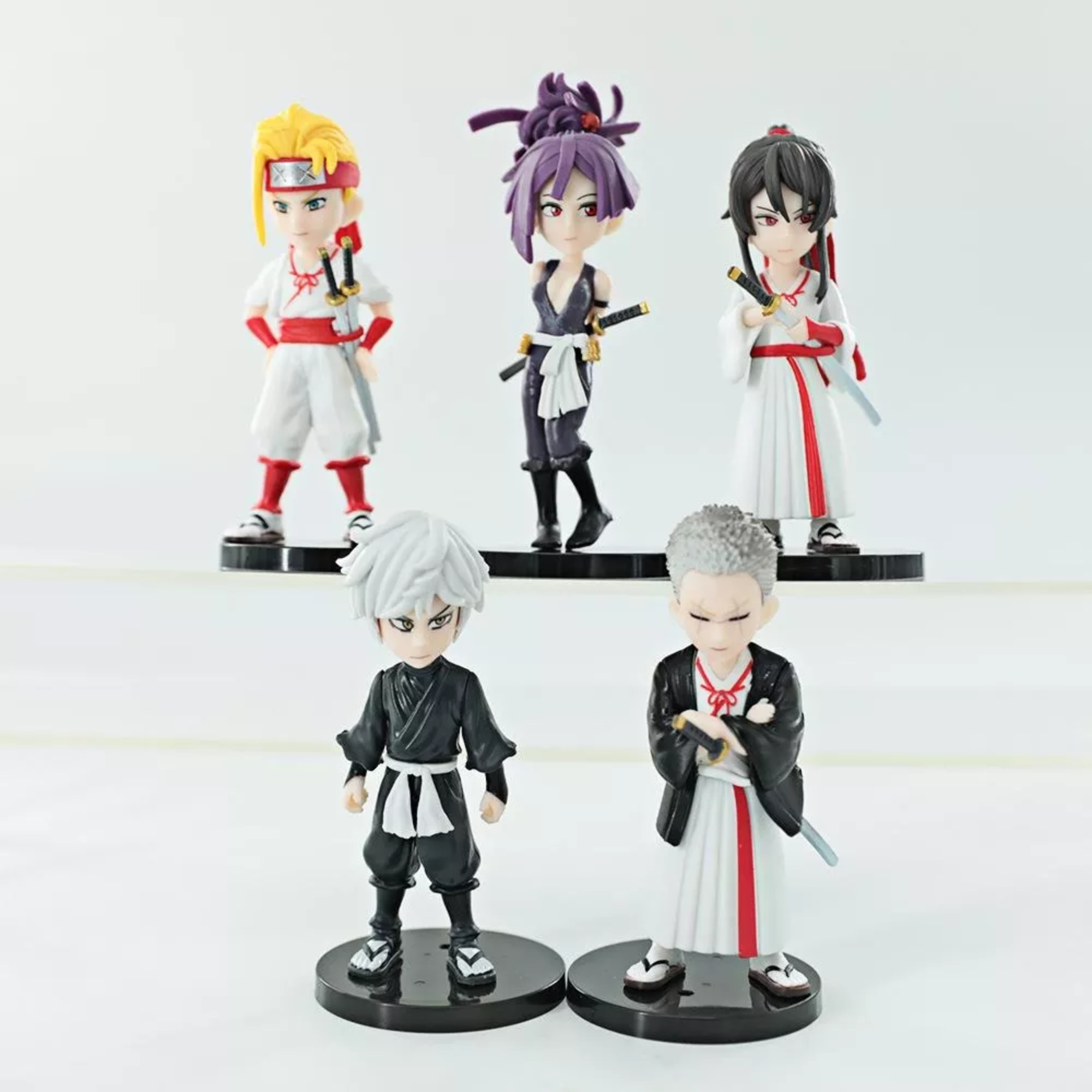 Hell's Paradise Set 5 Mini Figuras Yuzuriha Gabimaru Yamada Figuras de Anime Coleccionables, Estatuas Chibi de Anime 