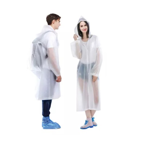 Poncho Impermeable Unisex Para Lluvia, 2 Piezas T