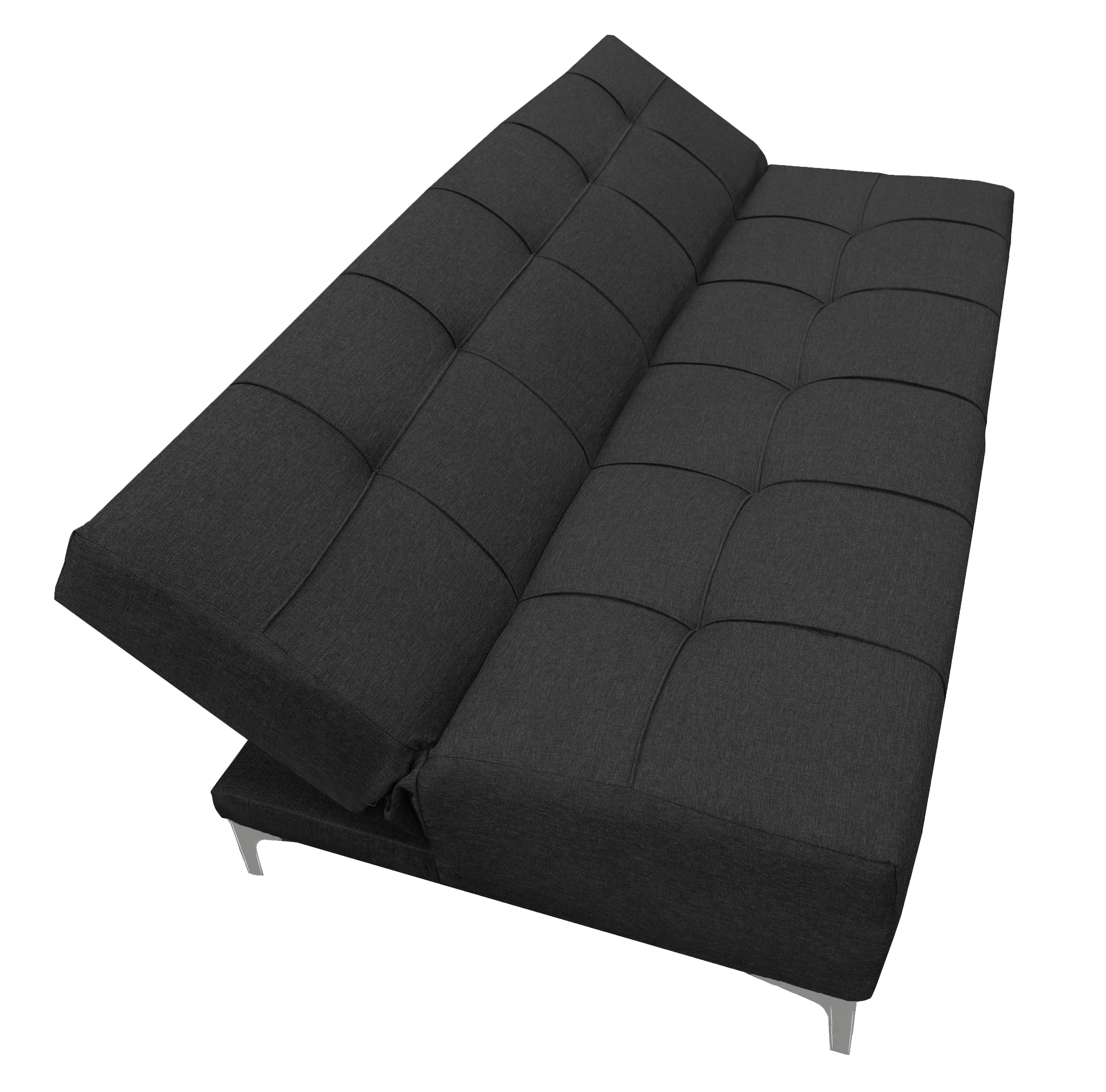 Sofa Cama Reclinable El Bazar Store New York Negro , Futon 3 posiciones, Sala.