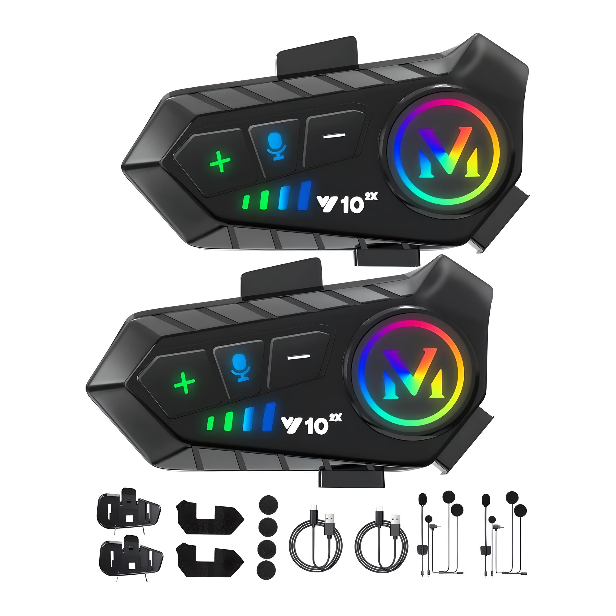 Intercomunicadores Casco Audífonos Bluetooth Para Moto 2pcs.
