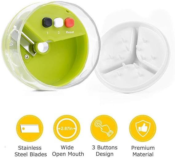 A Hosuho - Cortador espiralizador de mano 3 en 1 de acero inoxidable para frutas y verduras en espiral, rallador manual de cocina para ensalada, zanahoria, pepinos, cebollas.