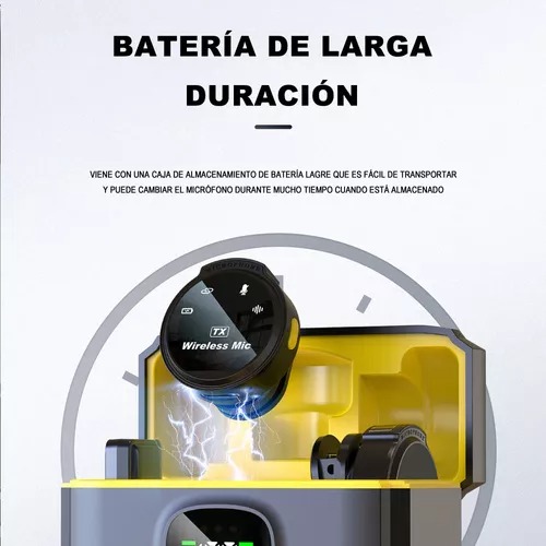Micrófono De Solapa generico Inalámbrico compatible Para iPhone, iPad Y Android.