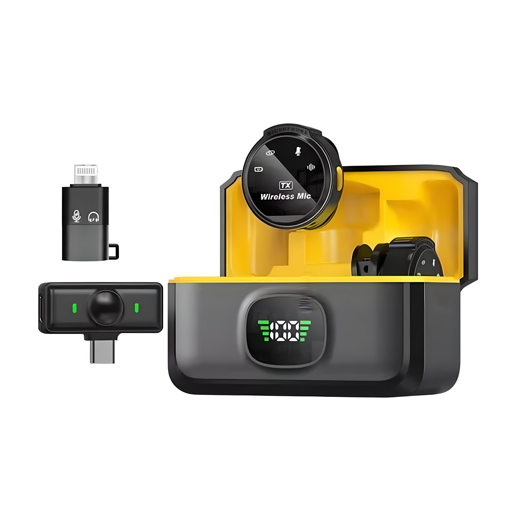 Micrófono De Solapa generico Inalámbrico compatible Para iPhone, iPad Y Android.
