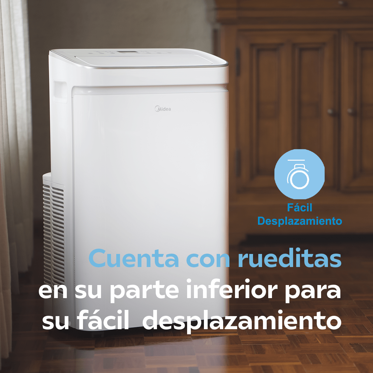 Aire Acondicionado Portátil Midea MAP14H1PSP - 1.1 Toneladas Frío y Calor 115V.