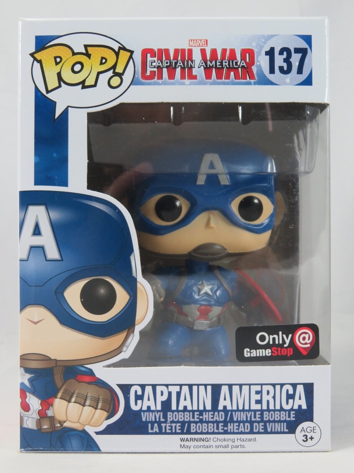 Funko Pop Civil War Captain America 137 Gamestop