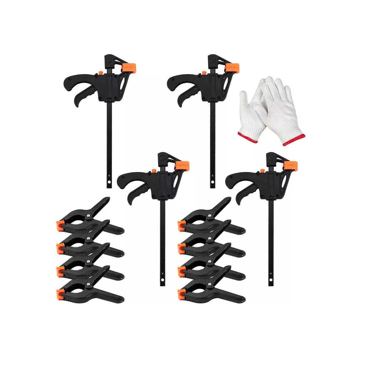 Kit Mordaza Regulable De 4in Para Carpintería 12 Piezas.