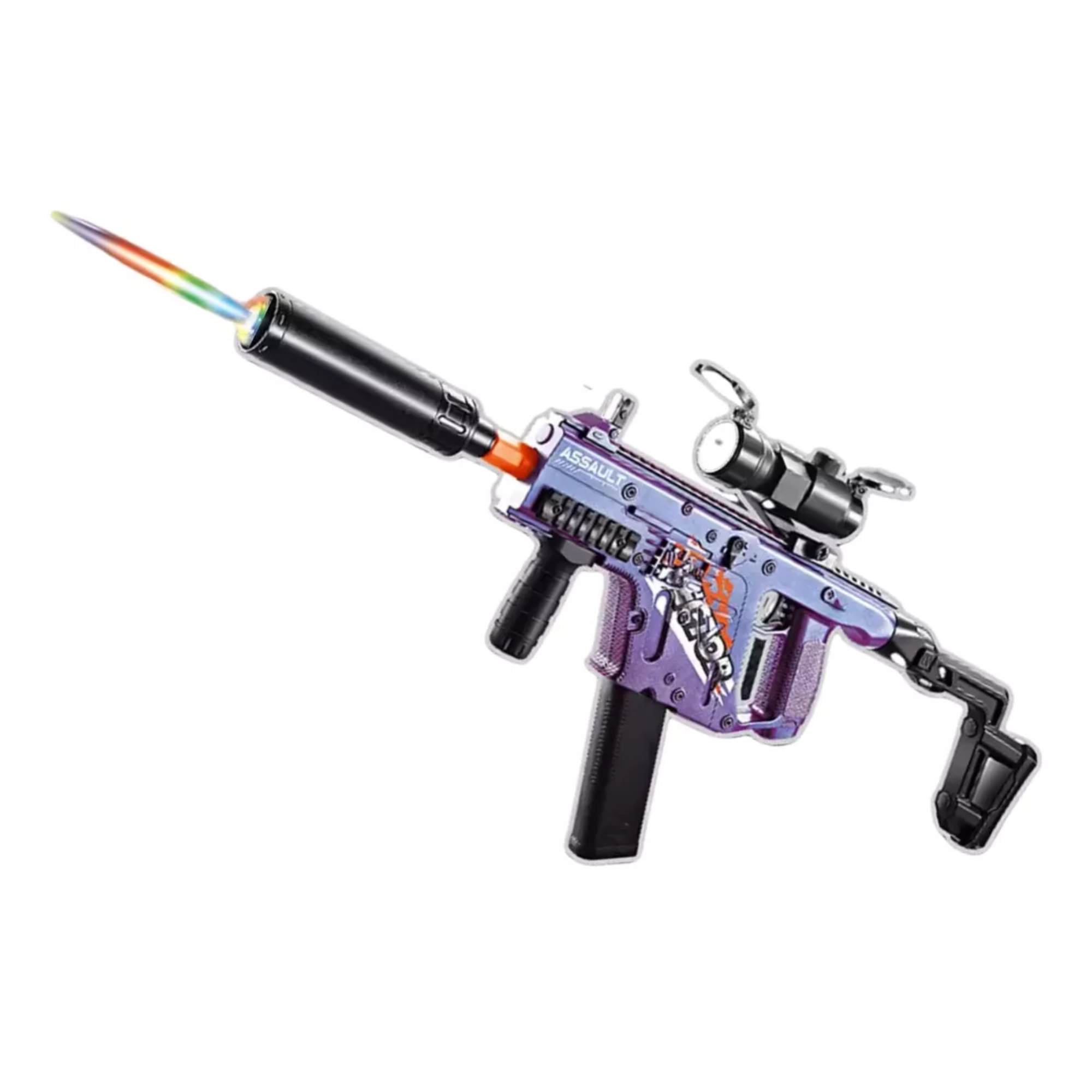 Ametralladora Vector Juguete Lanzador De Hidrogel Trazadora Color Morado.