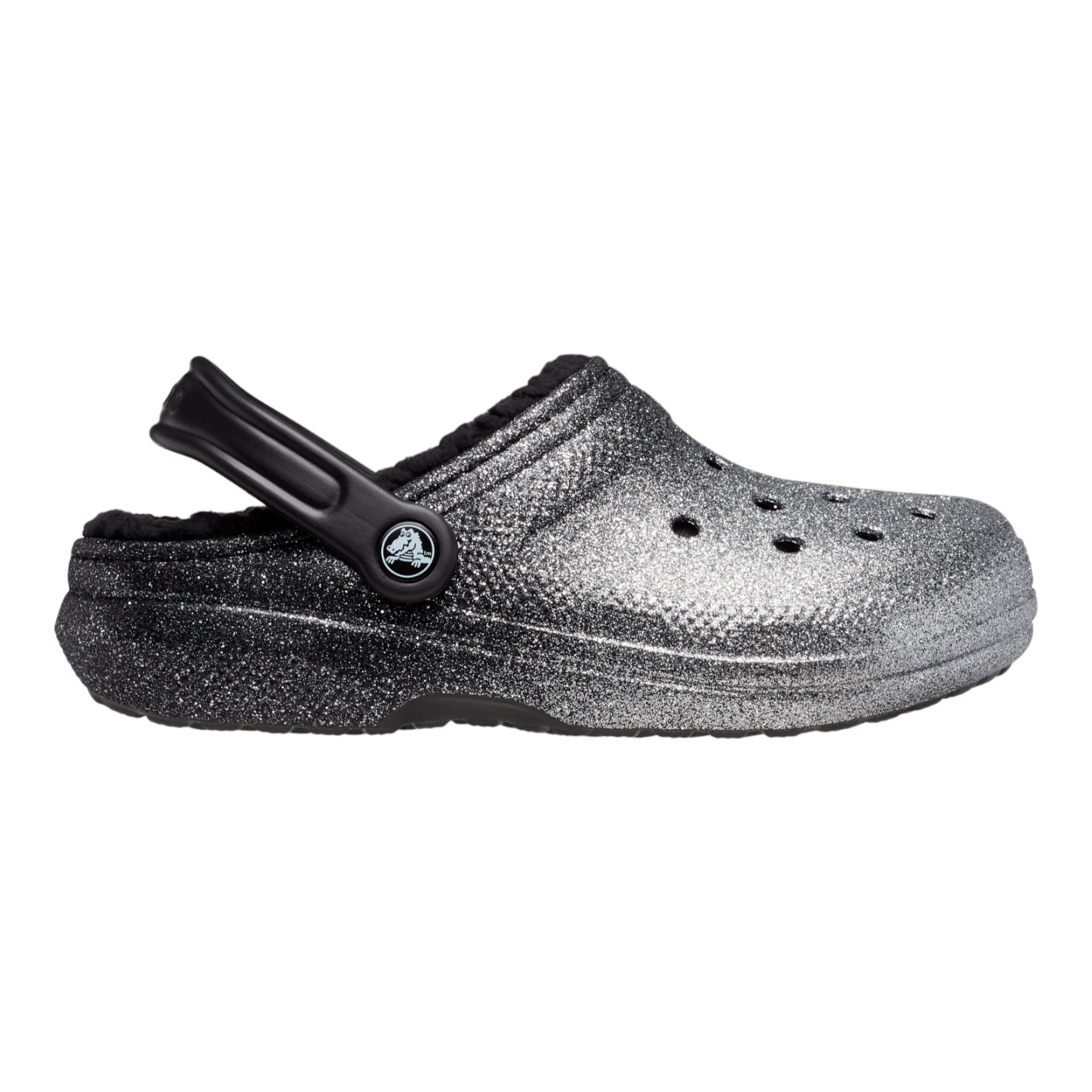 SANDALIAS CROCS MUJER GRIS METALIZADO CROCS CLASSIC GLITTER LINED CLOG BL 205842067.
