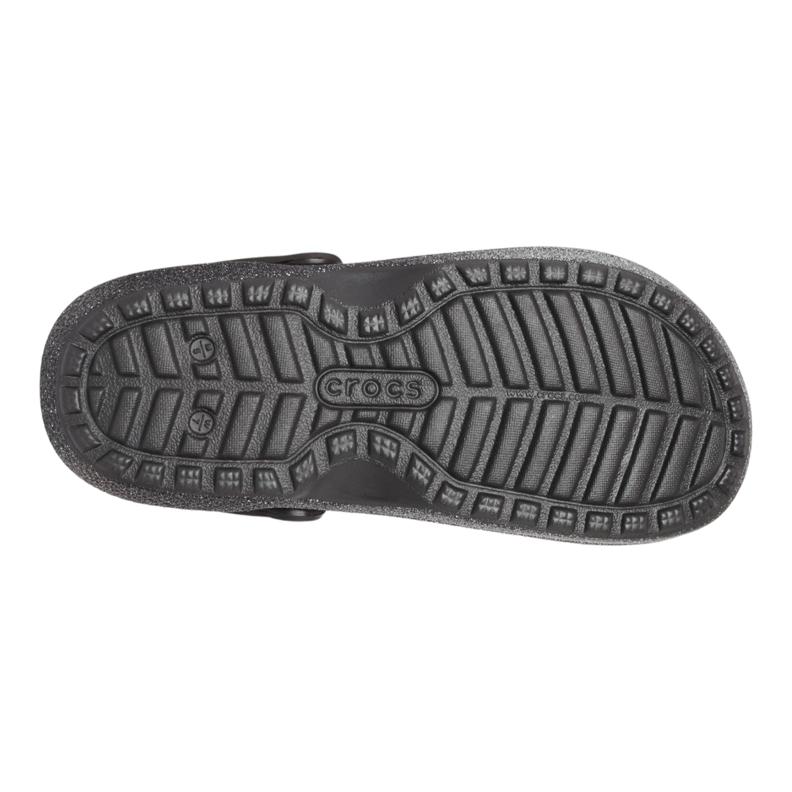 SANDALIAS CROCS MUJER GRIS METALIZADO CROCS CLASSIC GLITTER LINED CLOG BL 205842067.