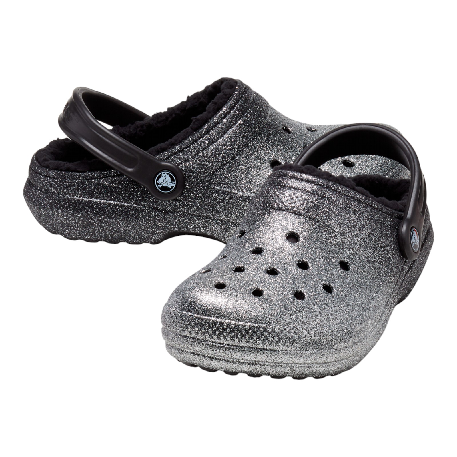 SANDALIAS CROCS MUJER GRIS METALIZADO CROCS CLASSIC GLITTER LINED CLOG BL 205842067.