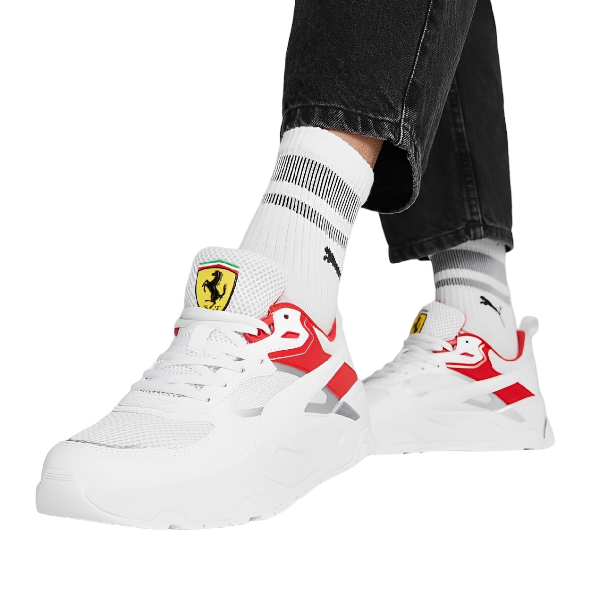 Tenis Puma Ferrari Trinity Color Blanco Estilo Casual Para Hombre 100% Original .