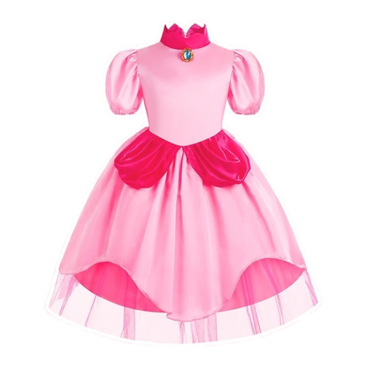 Disfraz De Princesa Peach Para Niña, Disfraz De Fiesta De Cumpleaños Mario Bros.