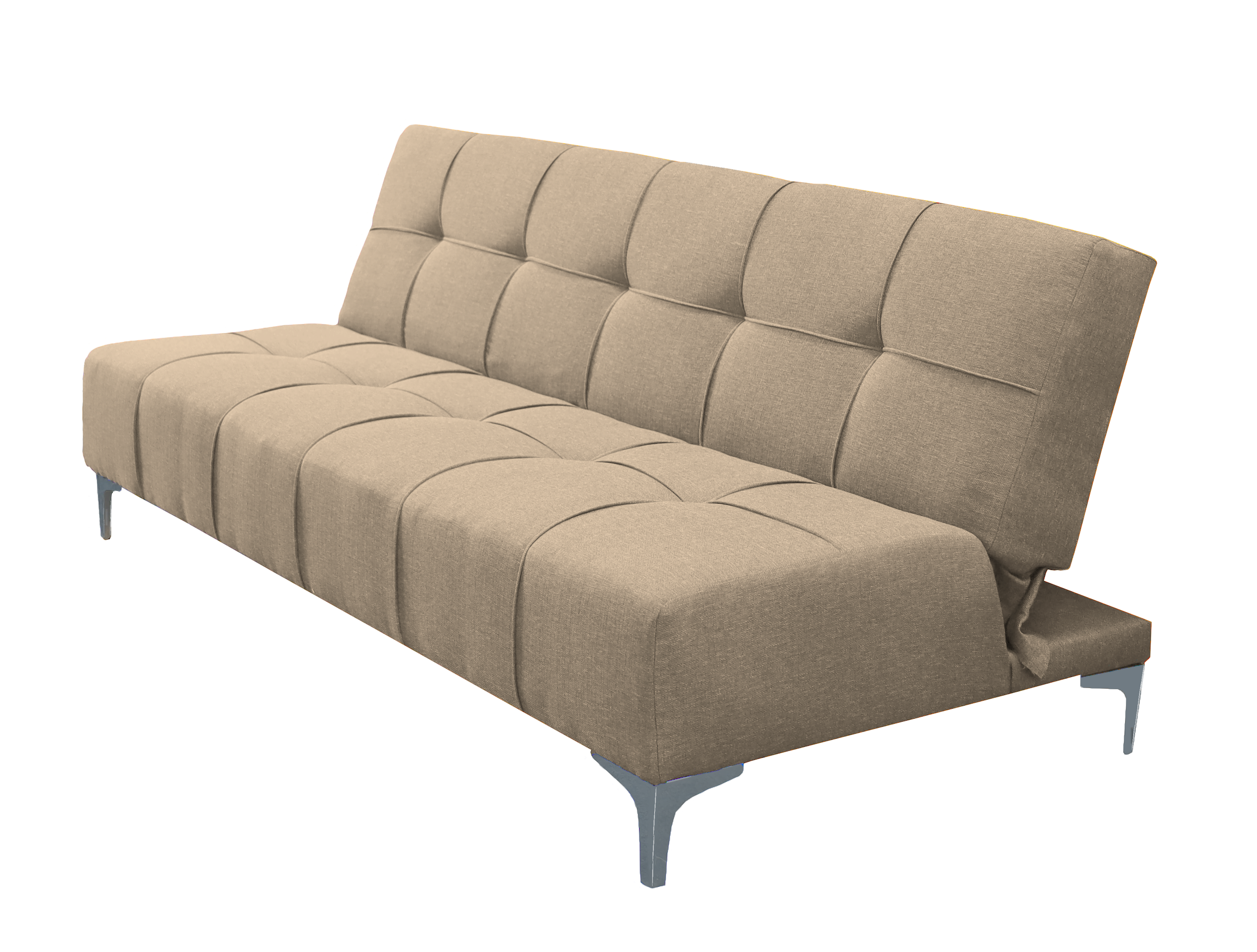 Sofa Cama Reclinable El Bazar Store New York Beige , Futon 3 posiciones, Sala.