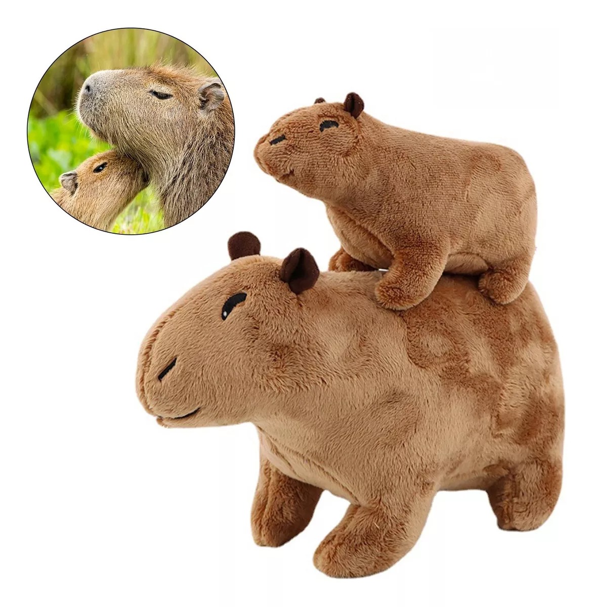2 Pcs Peluche Capibara Kawaii Regalos Para Niños Y Bebes.