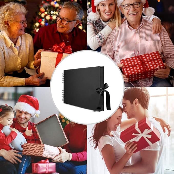 A álbumes de memoria de bricolaje 40 páginas papel Álbum de recortes para fotos A4 11.4x8.3 pulgadas regalo de bebé de aniversario de boda familiar Marca: WAGADA.