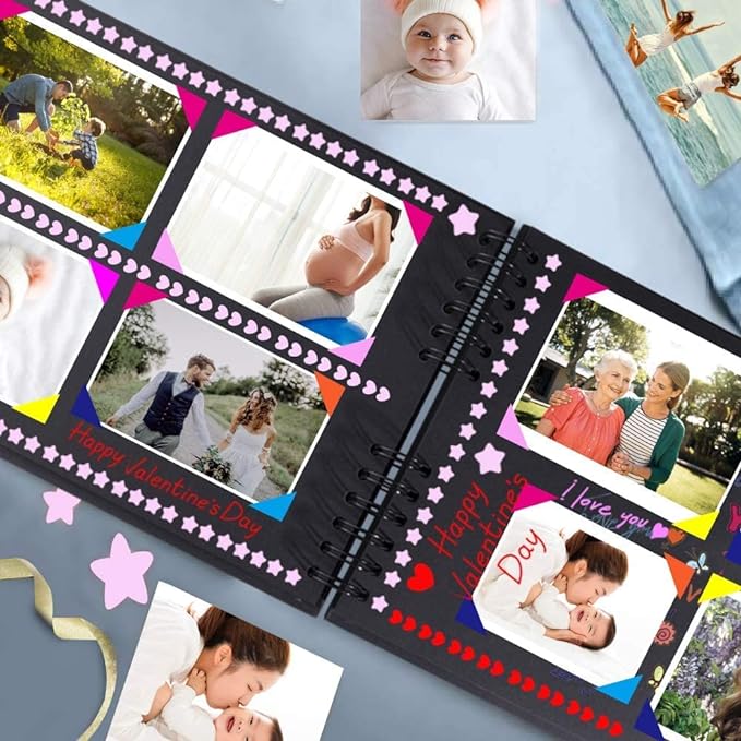 A álbumes de memoria de bricolaje 40 páginas papel Álbum de recortes para fotos A4 11.4x8.3 pulgadas regalo de bebé de aniversario de boda familiar Marca: WAGADA.