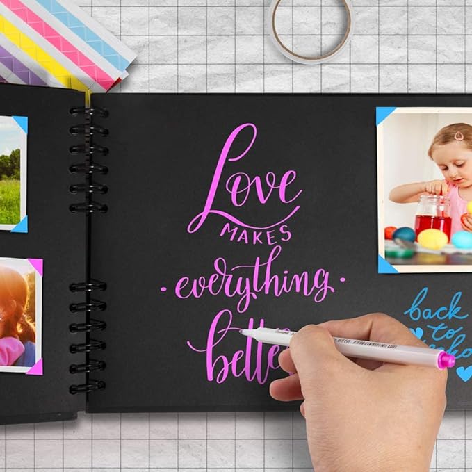 A álbumes de memoria de bricolaje 40 páginas papel Álbum de recortes para fotos A4 11.4x8.3 pulgadas regalo de bebé de aniversario de boda familiar Marca: WAGADA.