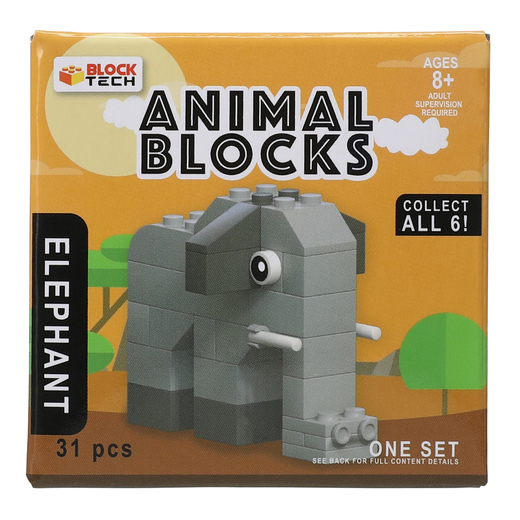 Bloques Figuras Animal Elefante Blocks Set Construcción Regalo Niños