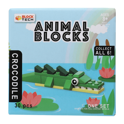 Bloques Figuras Animal Cocodrilo Blocks Set Construcción Regalo Niños