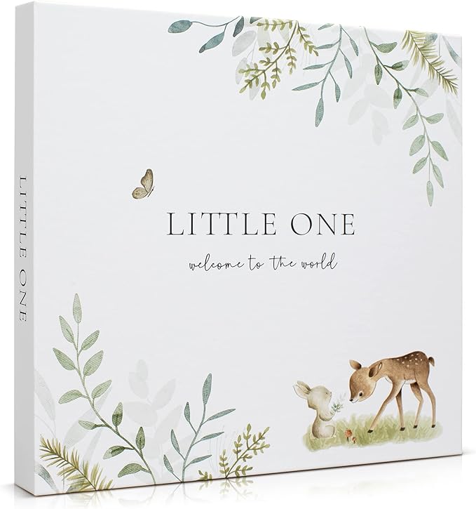 A Libro de recuerdos para bebés para niños y niñas – Álbum de fotos atemporal para bebés de 5 años – Libro y diario neutro para bebés – Un libro de hitos para grabar cada evento desde el nacimiento.
