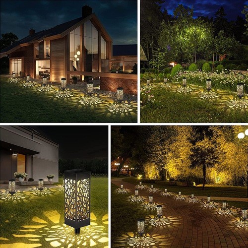 6pzs Luz Solar Al Aire Libre Impermeable Jardín Luz.