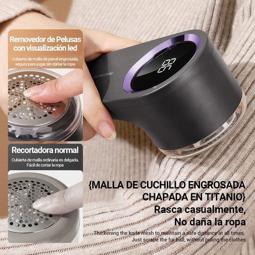 Quita Pelusa Electrica Lint Remover Ropa Con Pantalla Led.