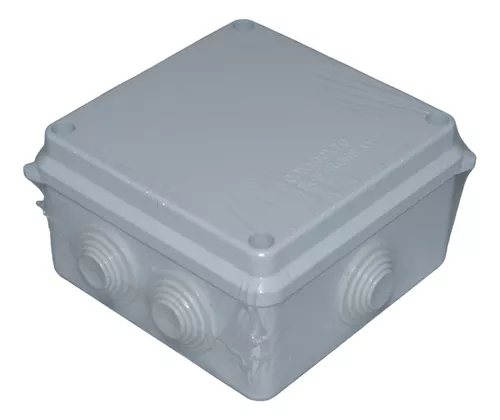 Paquete con 5 Piezas de Cajas de Derivación FF-100x100x70mm 7 Entradas IP55 Exterior.