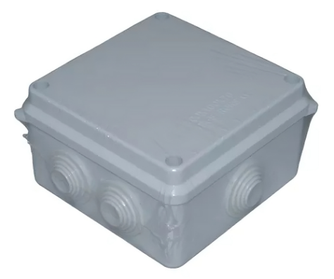 Paquete con 5 Piezas de Cajas de Derivación FF-100x100x70mm 7 Entradas IP55 Exterior.