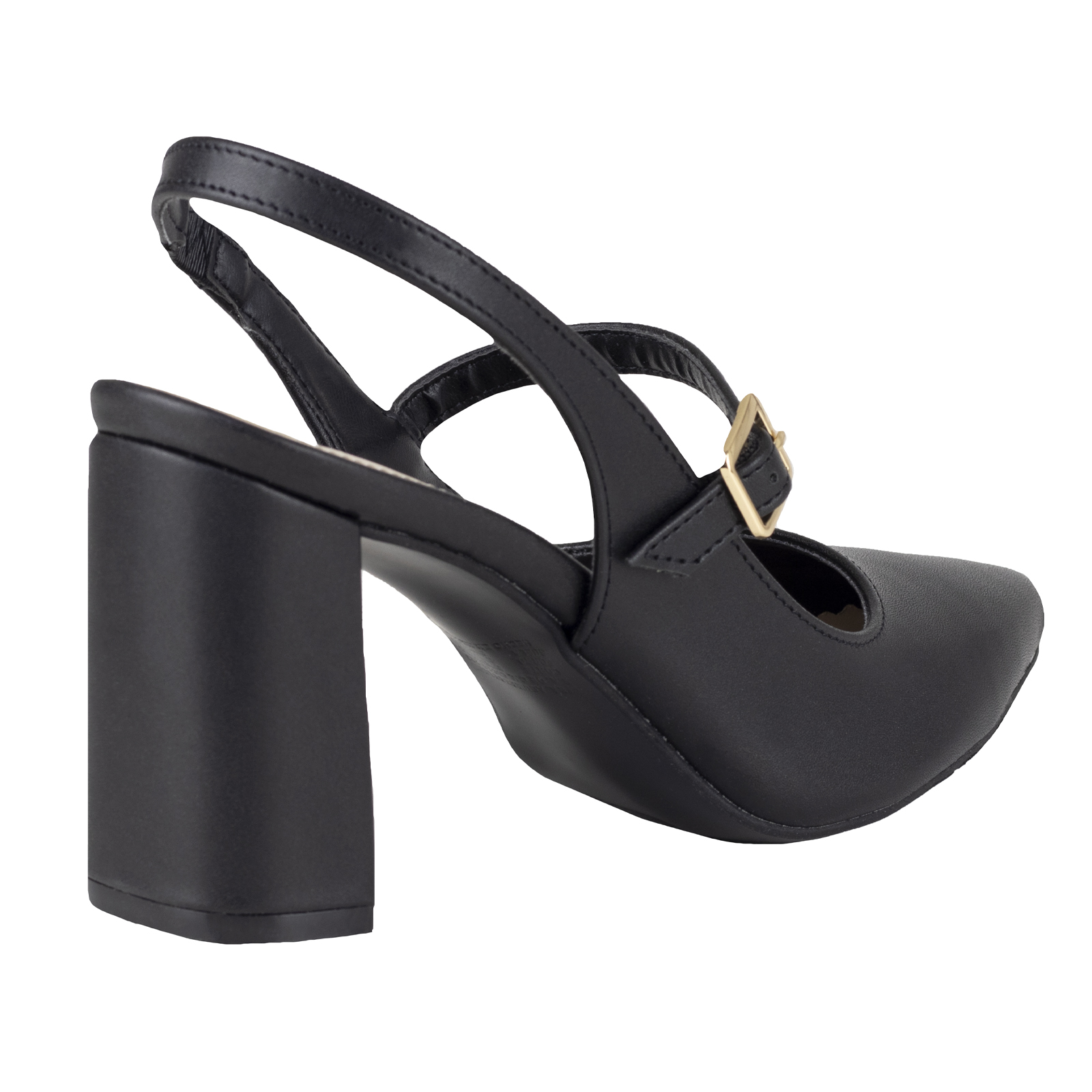 Zapatilla Mujer Destalonada Tacon Lady Paulina 26804 Negro.