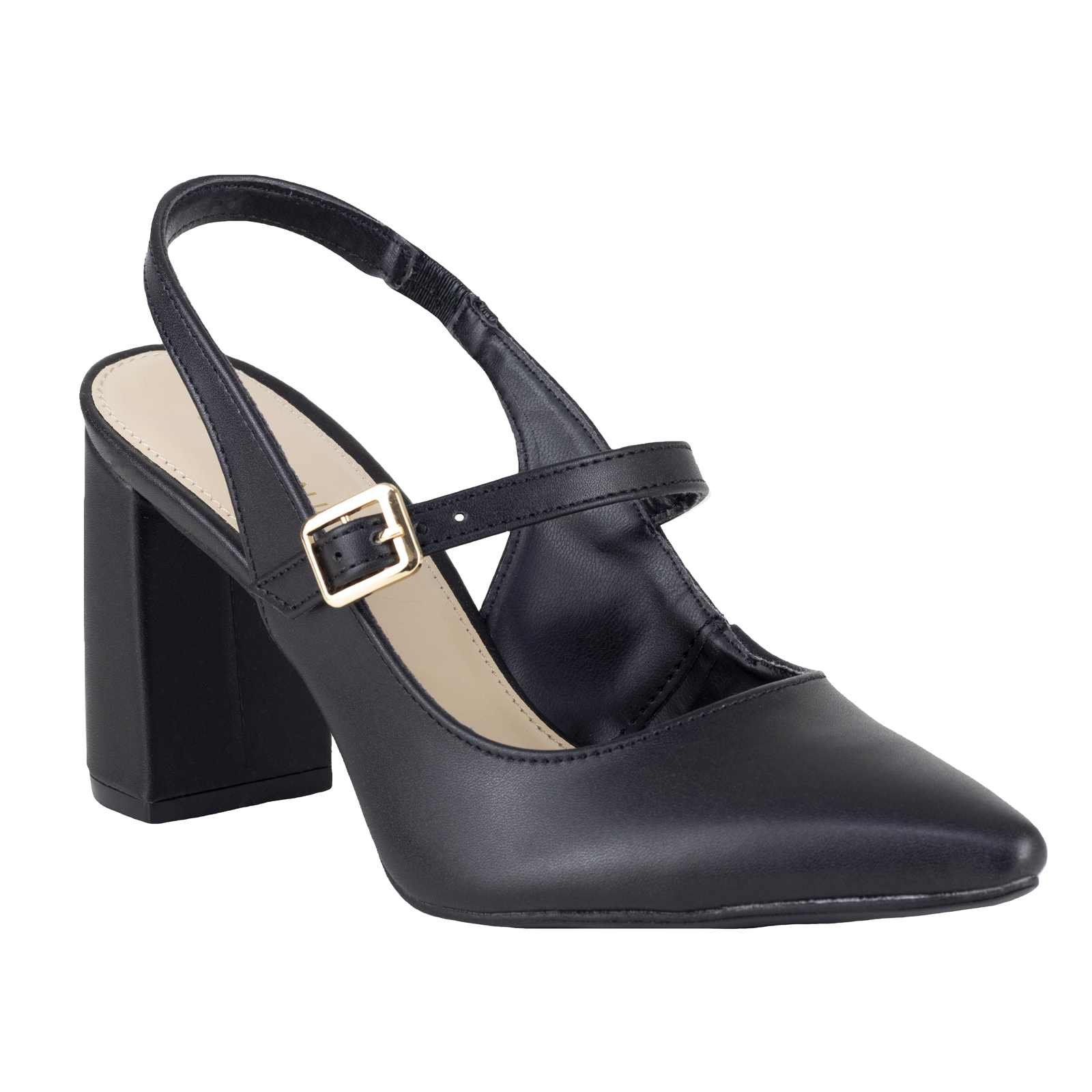 Zapatilla Mujer Destalonada Tacon Lady Paulina 26804 Negro.