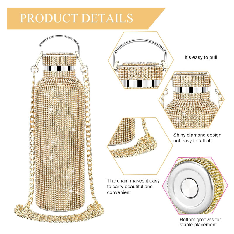 BOTELLA TERMO DIAMOND BLING ACERO INOXIDABLE.
