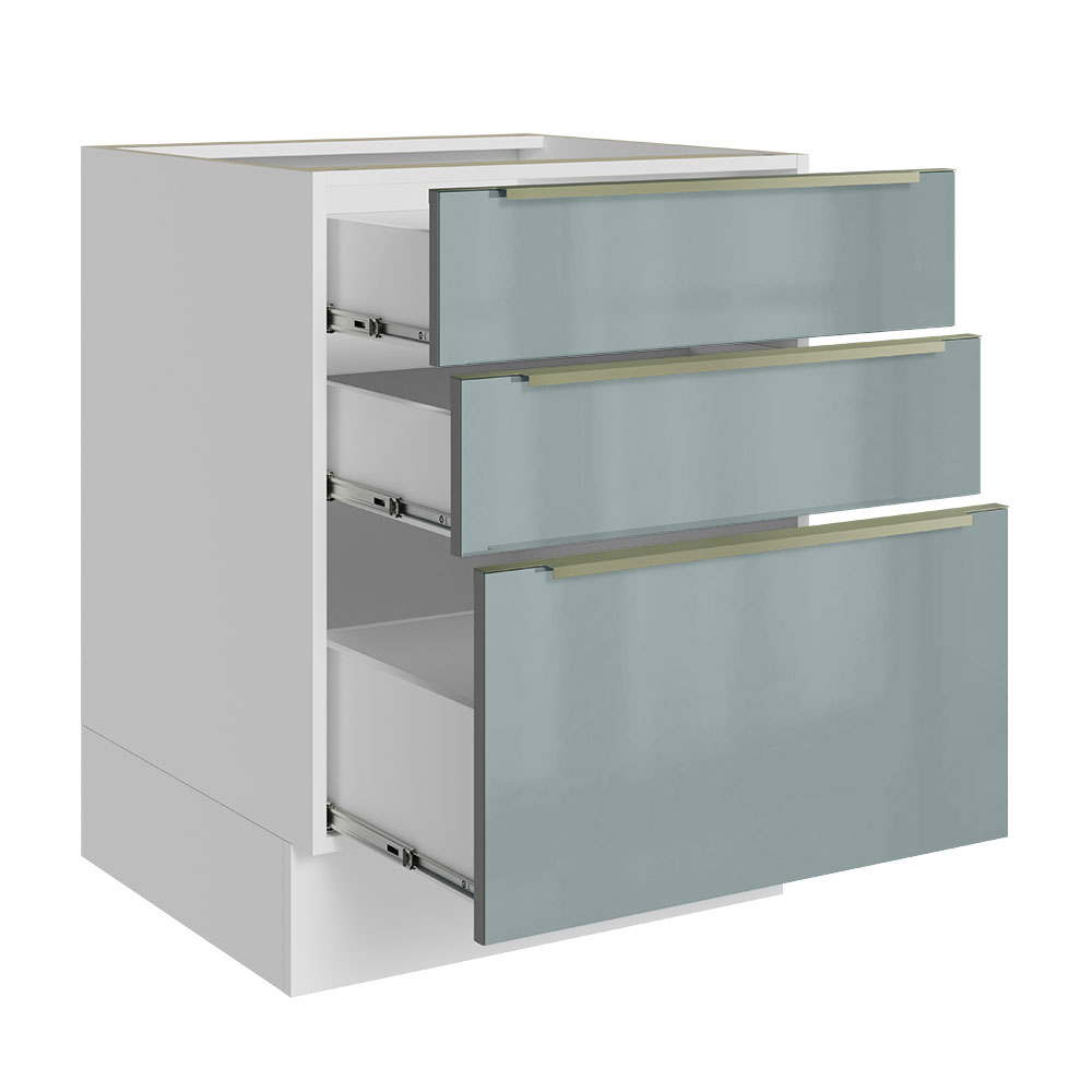 Gabinete Bajo Cocina Madesa Lux 3 Cajones Sin Encimera BG.