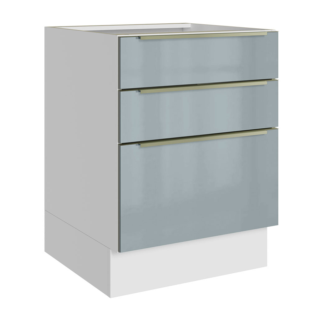 Gabinete Bajo Cocina Madesa Lux 3 Cajones Sin Encimera BG.