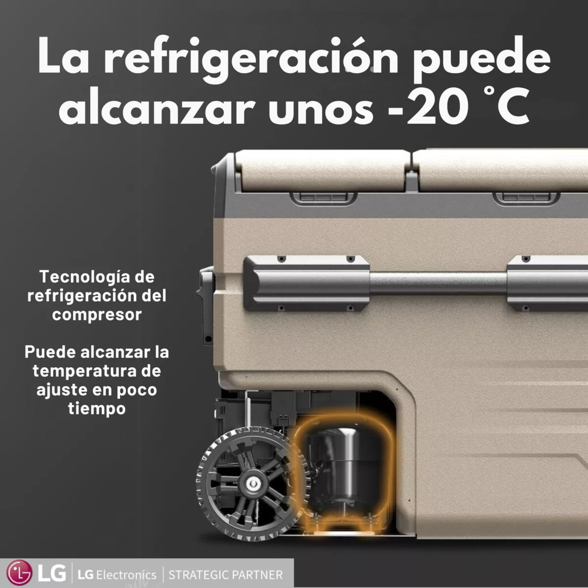 Mr. Gadgets Refrigerador Hielera Portátil Con Batería 36.7 L 12v -20º C Refrigerador Portátil con Batería Hielera Portátil con Congelador Refrigerador Eléctrico, Enfriador Portátil con Batería