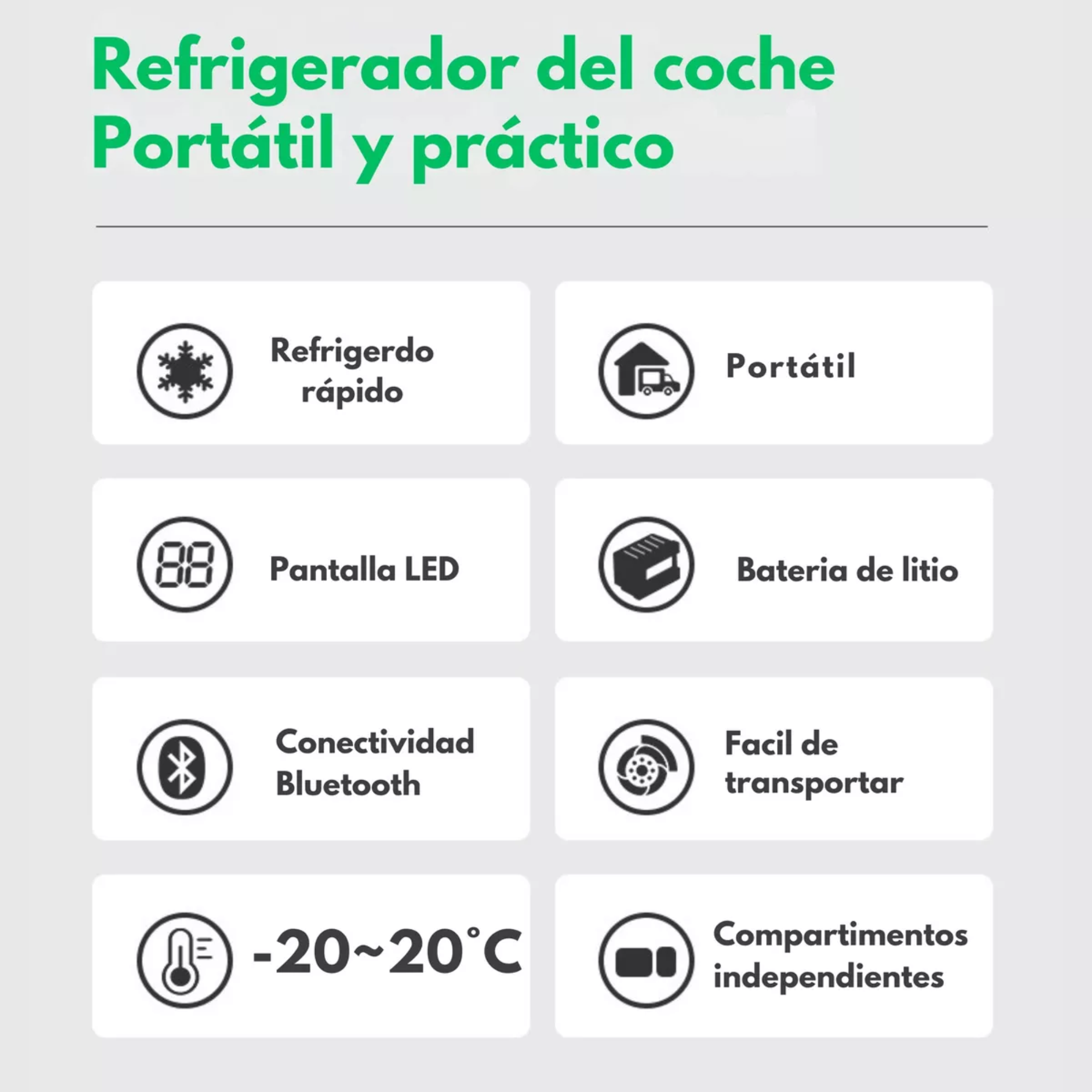 Mr. Gadgets Refrigerador Hielera Portátil Con Batería 36.7 L 12v -20º C Refrigerador Portátil con Batería Hielera Portátil con Congelador Refrigerador Eléctrico, Enfriador Portátil con Batería
